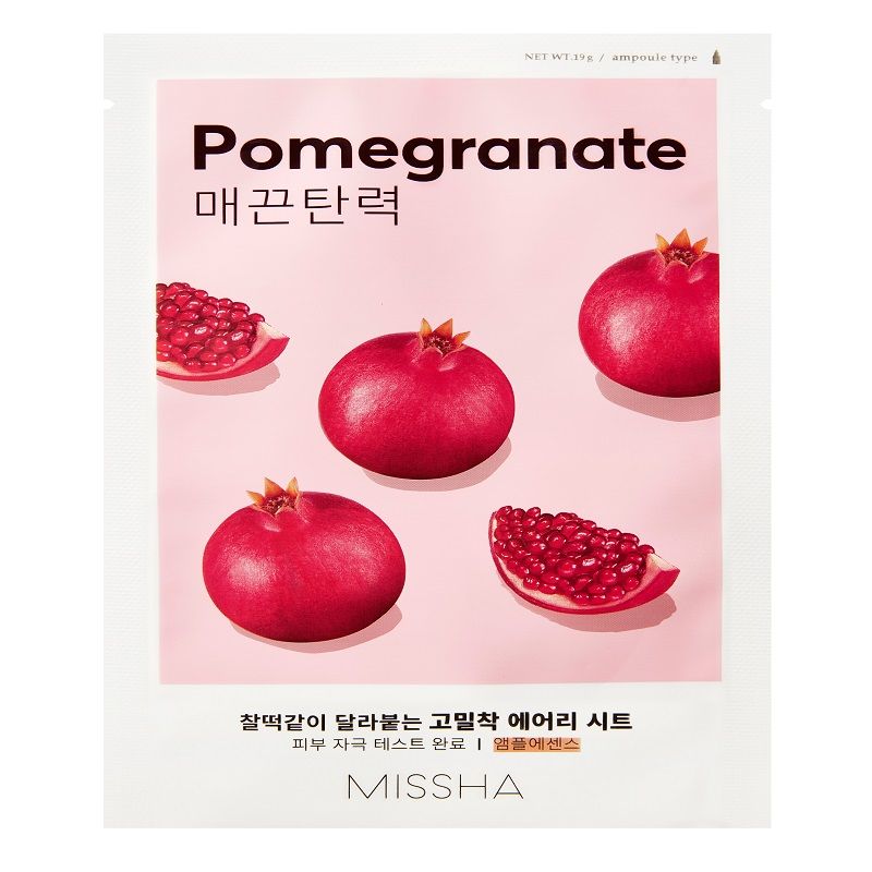 MISSHA AIRY FIT Лист маска за лице с нар, 19 г.