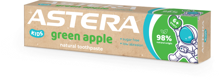 Astera Natural Kids Green Apple 6+ Детска паста за зъби 50 мл