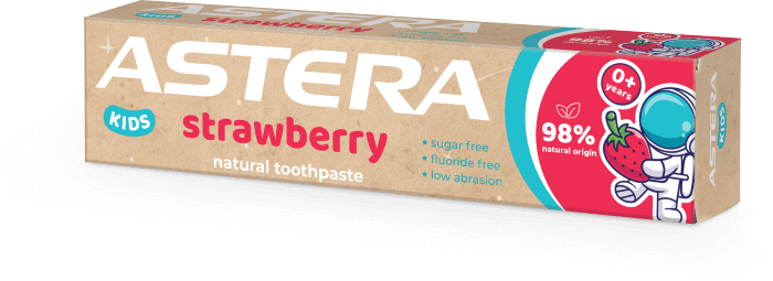 Astera Natural Kids Strawberry 0+ Детска паста за зъби 50 мл