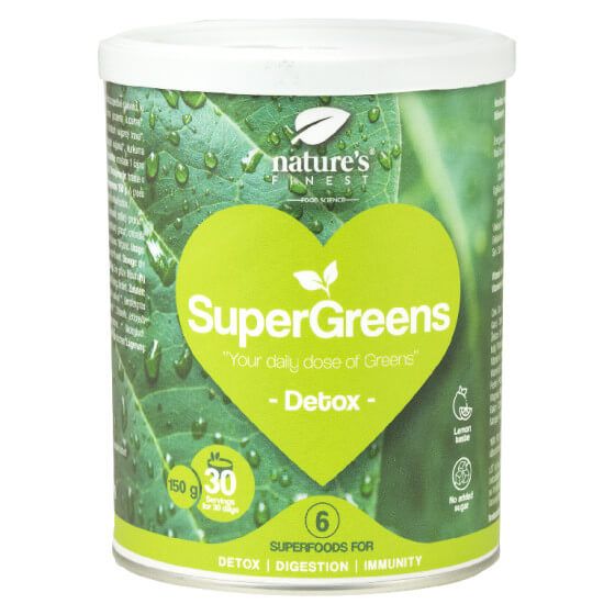 Nature's Finest Био супер микс Super Greens Detox 150 г