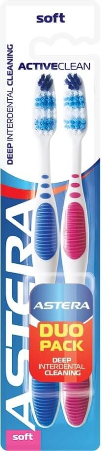 Astera Active Clean Soft Четка за зъби 1+1 Комплект