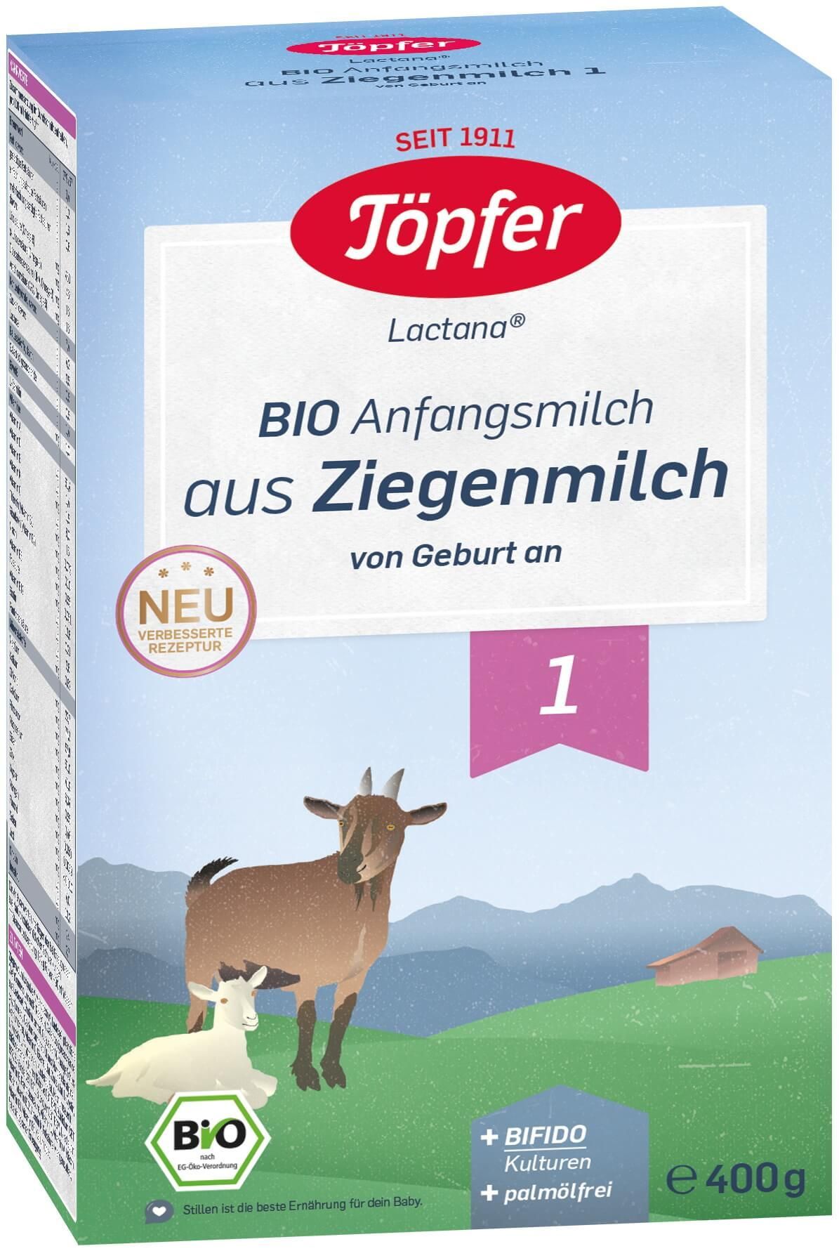 Topfer Lactana Bio 1 Козе мляко за кърмачета х400 грама